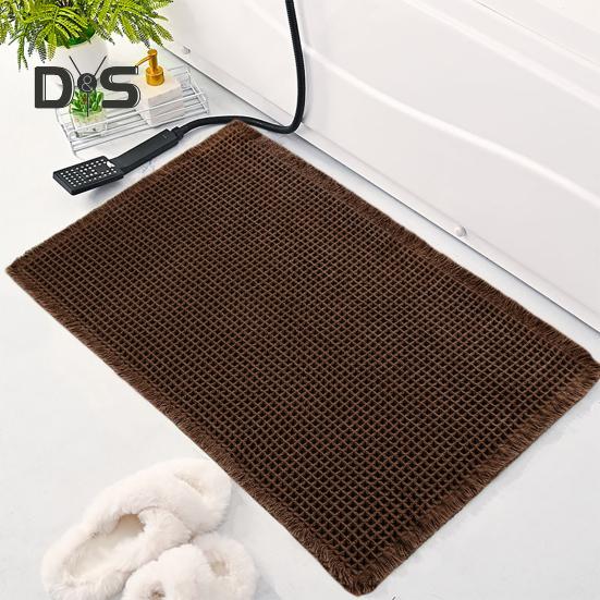 Floor Mat Quick Absorbent Thickened Quick-Drying 3D Texture Anti-Slip Bottom Dirt-trapping Entry Rug Multipurpose Bath Shower Sink Kitchen Carpet