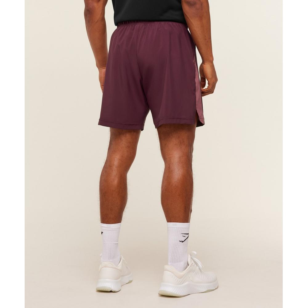 Gymshark Sport 7  Shorts Impact Burgundy Reset Pink A1b3l Rcf4