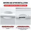 4Pcs Car Door Handle Stickers Tire Rear View Mirror Decals Decoration For Skoda Fabia Octavia Karoq Kodiaq Kamiq Superb Rapid