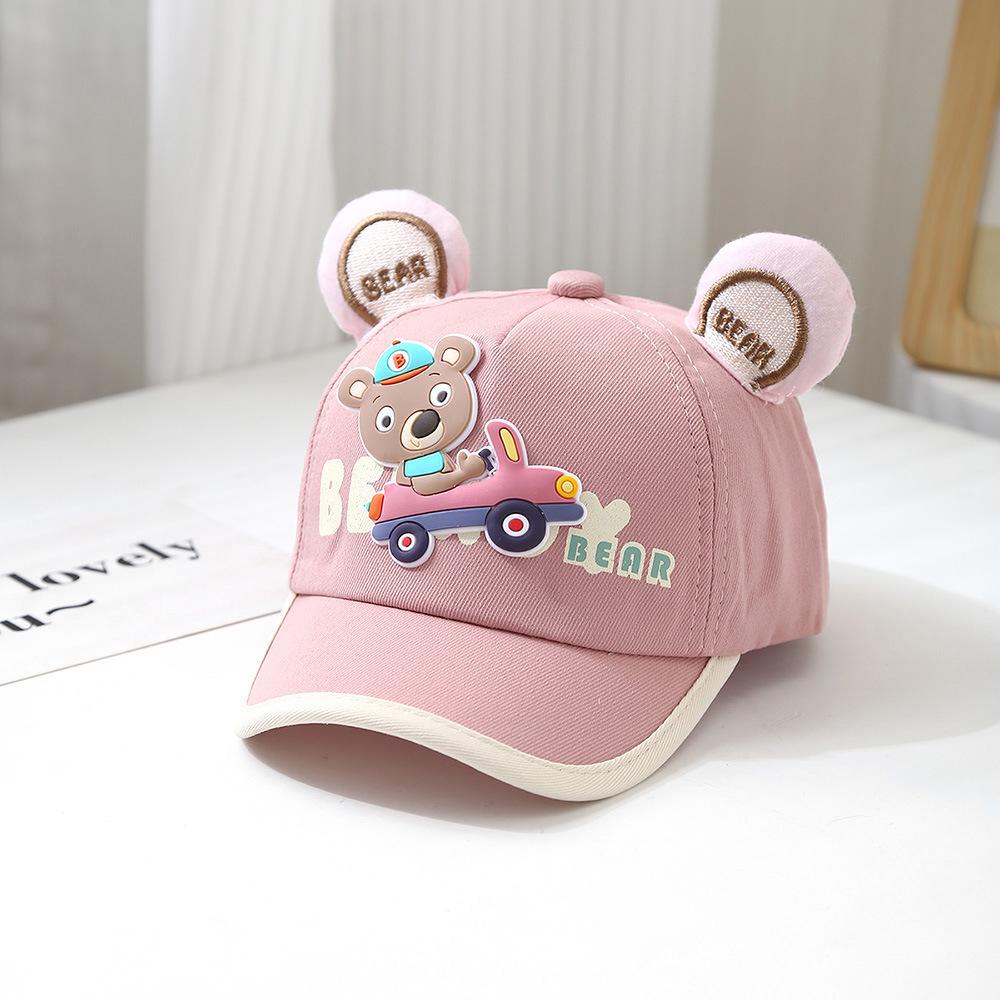 Cute Bear Children Baseball Hat Cartoon Kids Duckbill Hat 1-3Year Boys Girls Outdoor Sunshade Visors Spring Baby Duck Tongue Cap