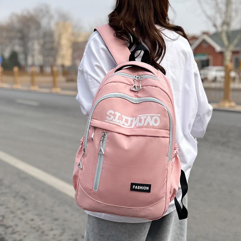 New Simple Fashion Trend Leisure Student Backpack High School Student Large Capacity Campus School Bag Fashion