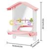 Parakeet Perches With Mirror Bird Cage accessory Pet Supplies for Chewing Playground Indoor Outdoor Yard Garden Patio Courtyard