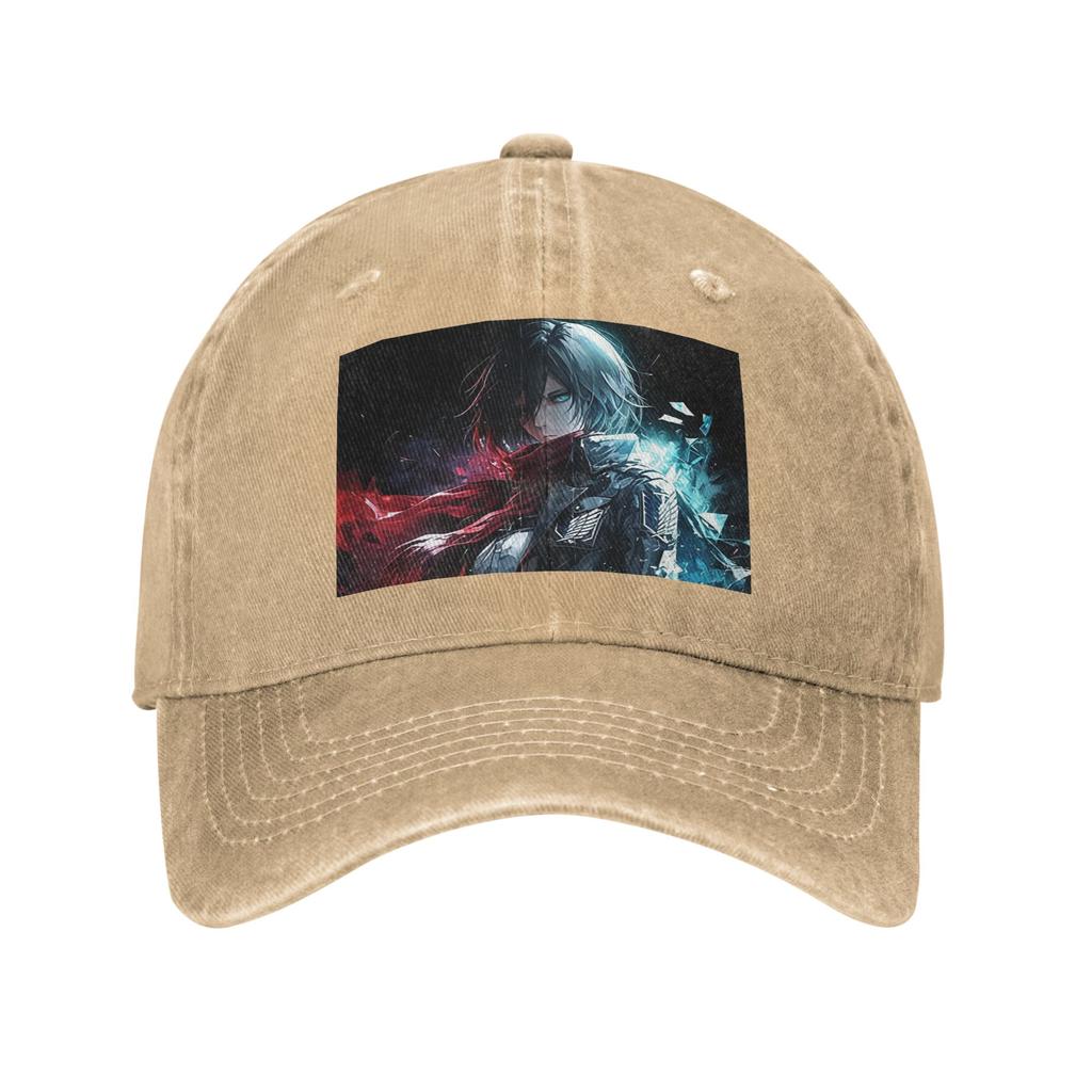 Anime Attack On Titan Mikasa AckerUnisex Baseball Caps Fashion Washed Denim Hats Outdoor Casquette Hip Hop Baseball Cowboy Hat