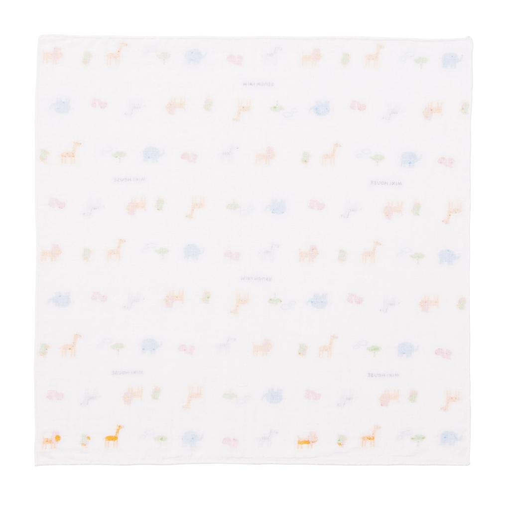 Gauze Handkerchief 2 Handkerchiefs Gauze Made in 35 x 35 Ideal for bath newborn baby baby shower Multicolor Mikihouse Set & Towels, 100% Cotton,