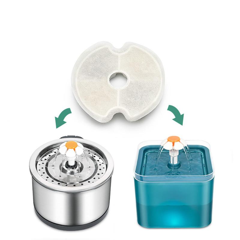 Filtru de cărbune activat de schimb pentru fântână de băut pentru pisici Filtru rotund pentru distribuitor de apă pentru animale de companie
