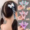 Haarseil für Kinder, mit Schmetterlingsdekor, Telefonspule, glattes Cartoon-Design, wiederverwendbarer Pferdeschwanzhalter, hohe Elastizität, Haarband für Mädchen, Haar-Styling-Tool