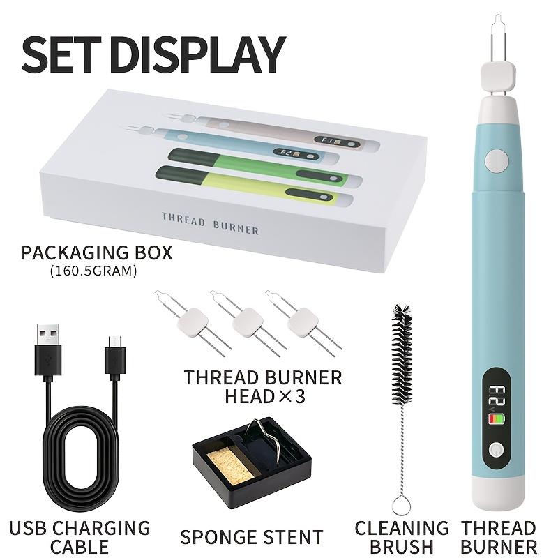 Thread Burner Kit - Plus 2 Pack Replacement Tips Included - Thread Zapper Tool for Finishing Bead Weaving, Sewing, Work