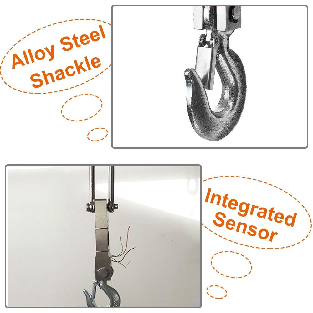 Display a LED HD Bilancia elettronica senza fili con gancio Bilancia digitale sospesa per carichi pesanti Bilancia per gru con telecomando 1000 kg