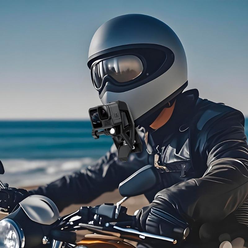 Universal Action Camera Mounting Brackets Lightweight Chin Strap Helmet Chin Mount Clip For Action5pro/4 Outdoor Sports