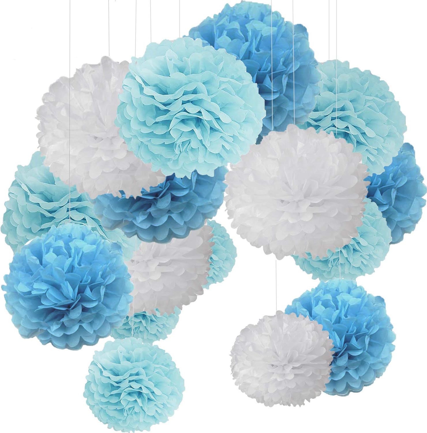 

15pcs/set The Summer Round Paper Lantern Flower Ball Set Is Carefully Decorated with Paper Flower Balls Modern Minimalist Paper as look in picture