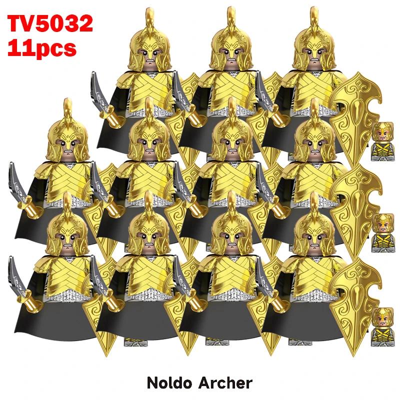11pcs Medieval Elf Figures Orc Army Soldiers Vargr Raider Knights Building Blocks Bricks DIY Assemble War Toy Gifts for Kids Boy