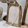 Vintage Inspired Earring Necklace Display Stand Flannel Lined Resin Frame Jewelry Organizers For Home Store Decoration