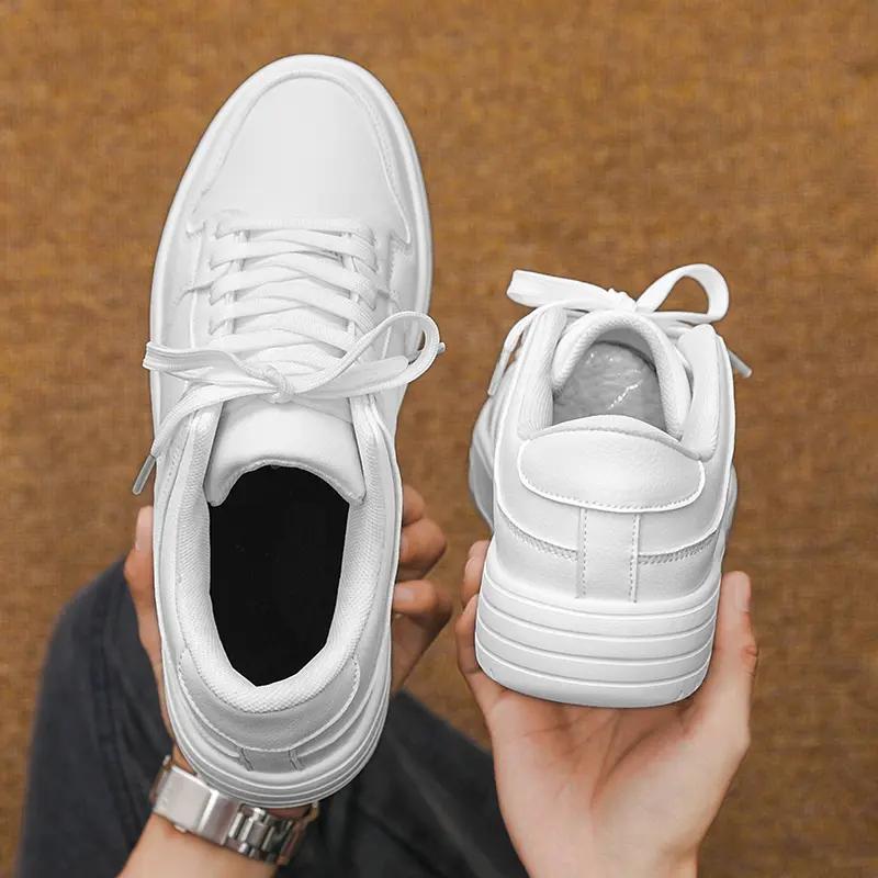 Comfortable Help Men's New Wear-resistant Comfortable 2025 Platform Sports Shoes Lace-up Flat Vulcanized Shoes Off White Shoes