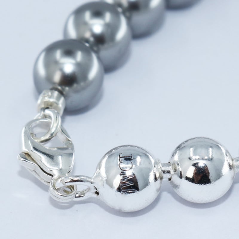 jewelCOUNTY Half & Half Silver Ball Chain Bracelet[92.5Silver/Grey]