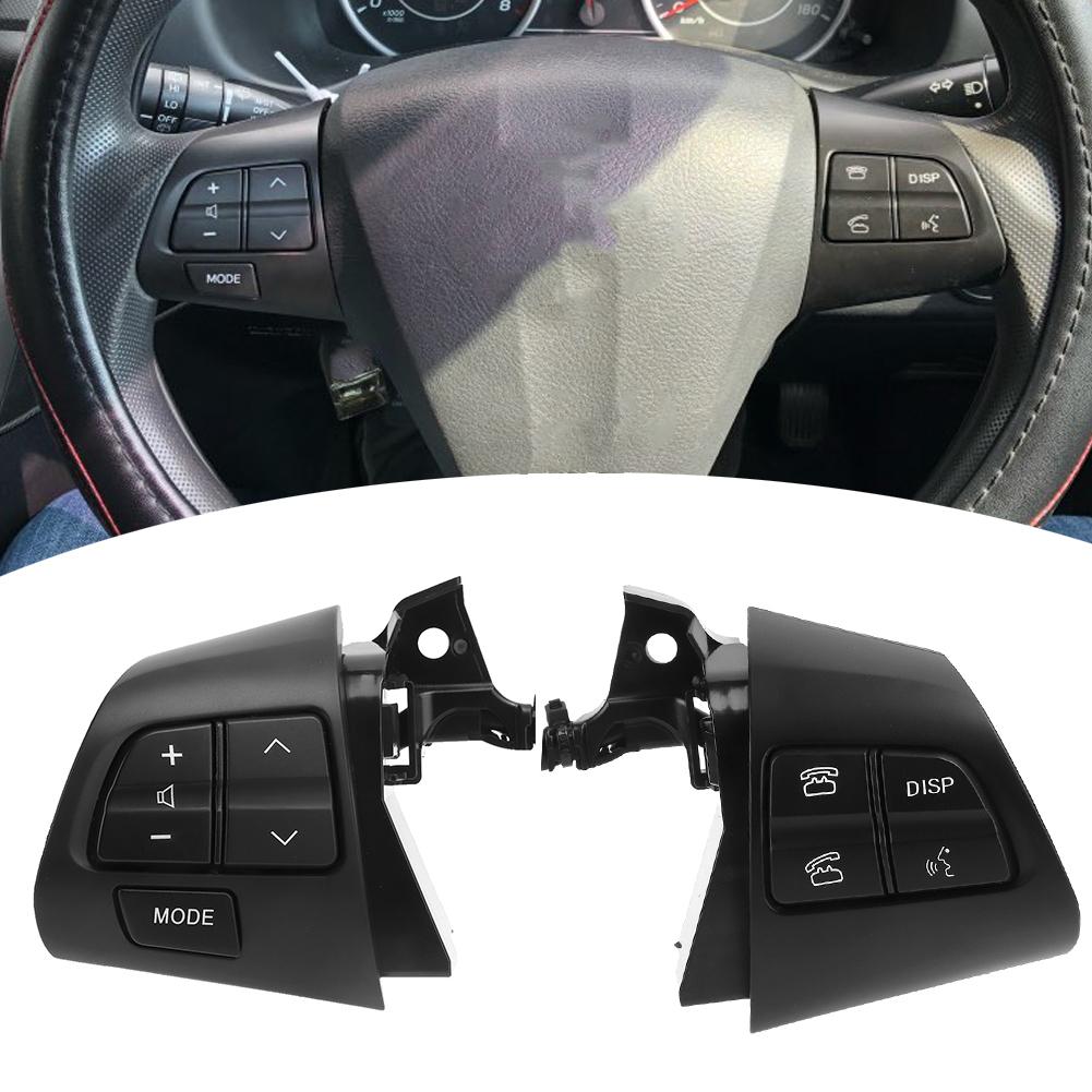 Steering Wheel Switches Left Right Buttons Fits for Toyota Corolla 2010 2013(Black )