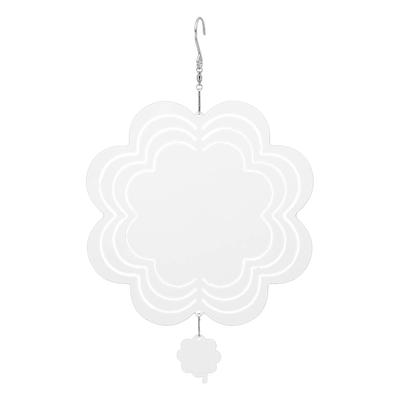 Carrillón de viento de sublimación DIY Carrillones de viento de aluminio en blanco Colgante colgante para decoración de jardín exterior, patio