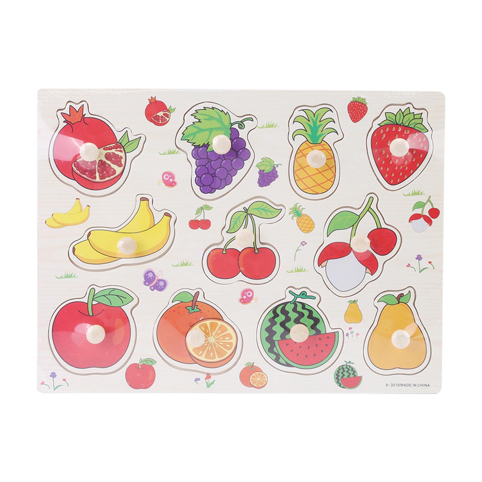 

Деревянная познавательная головоломка с ручками для детей, обучающая игрушка с ручкой(животное)