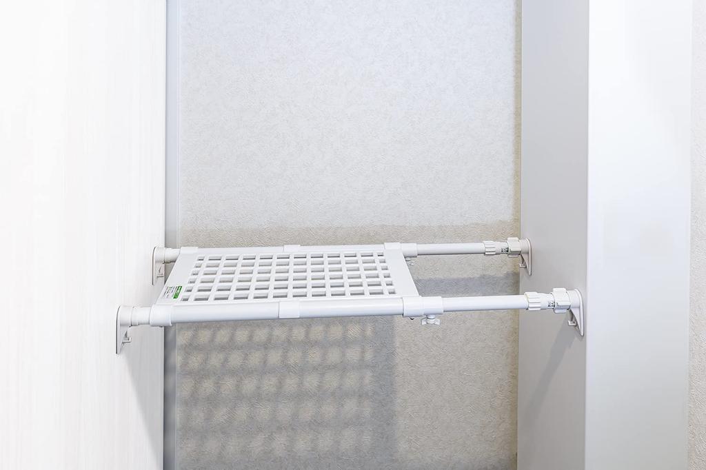 Sekisui Plastics Co., Ltd. Sekisui Tension Shelf, Super Strong Mesh Rack Mini KMT, Mounting Range: Width 53-75cm, Depth 25cm