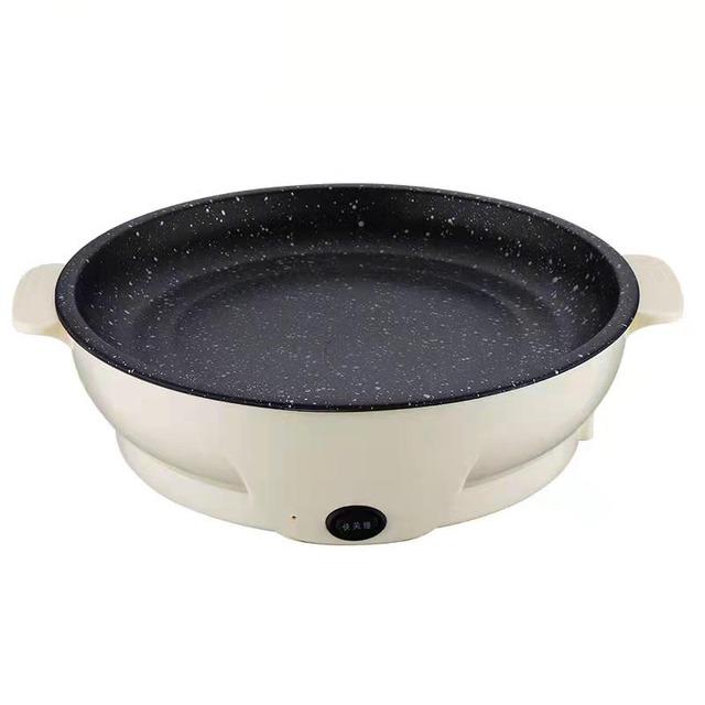Electric Frying Pan Smokeless Barbecue Fried Steak Fish Omelette Frying Pan Non-stick Cooker