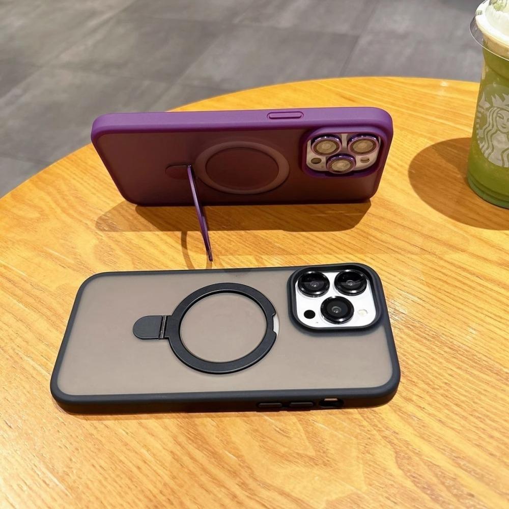 Applicable To Apple 17promax Mobile Phone Case 16 Bracket Matte Magnetic Suction IPhone 14 with Lens Film 15 Protective Cover