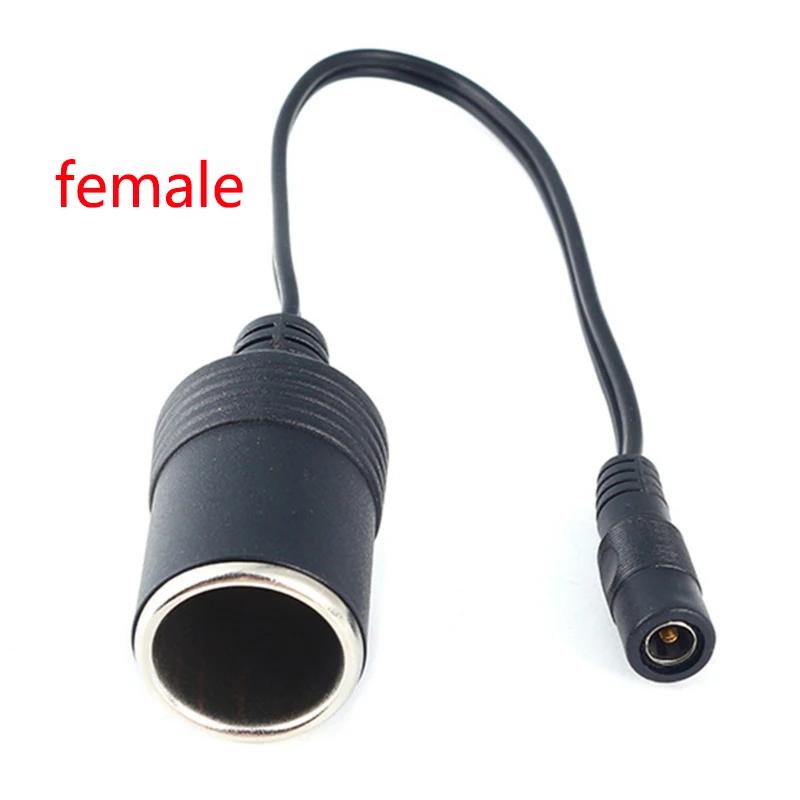 12V Female Car Cigarette Lighter Socket Plug Connector Charger Cable Adapter DC 5.5*2.1mm 5A Amper UPS Battery Backup Connector