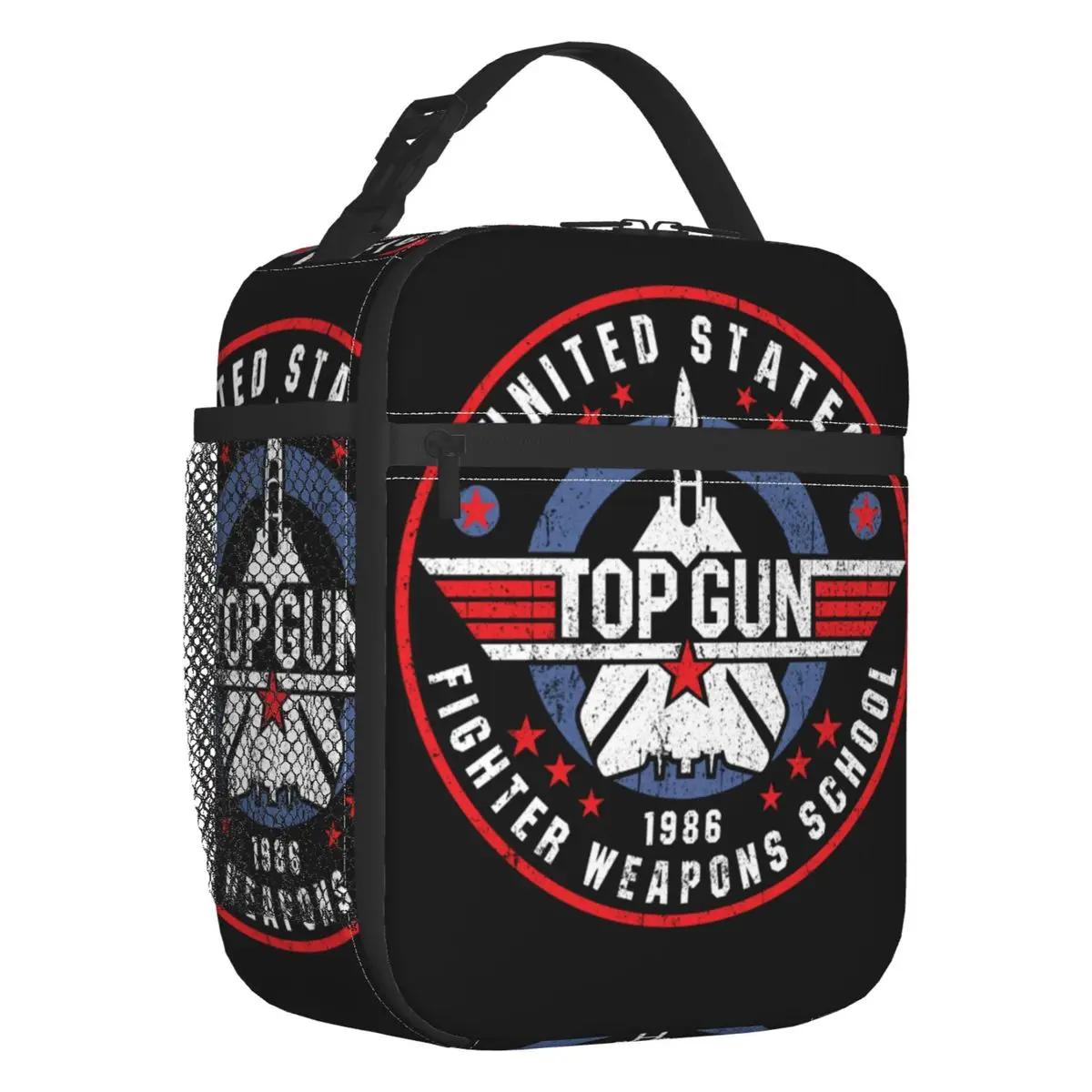 

Пользовательские Top Gun Maverick Film Lunch Bag Женщины Cooler Термоизолированные Ланч-боксы для Детей Школы 26x21x11CM