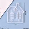 Hanging Ornaments Crystal Epoxy Resin Mold DIY Christmas Pendants Silicone Mould Santa Claus Elk Xmas House Casting Mold