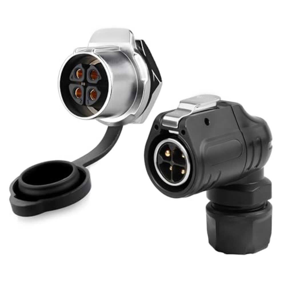 LP-20 2-4 Pin 90 Degree Waterproof Connector Quick Connection For Industrial Applications Automotive Equipment
