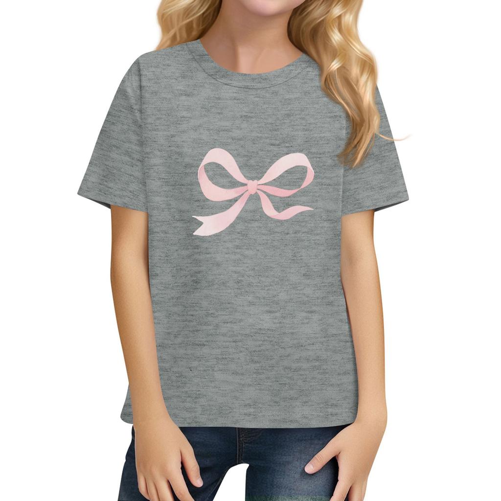 Children's Daily Casual Short-sleeved Color Tops T-shirt