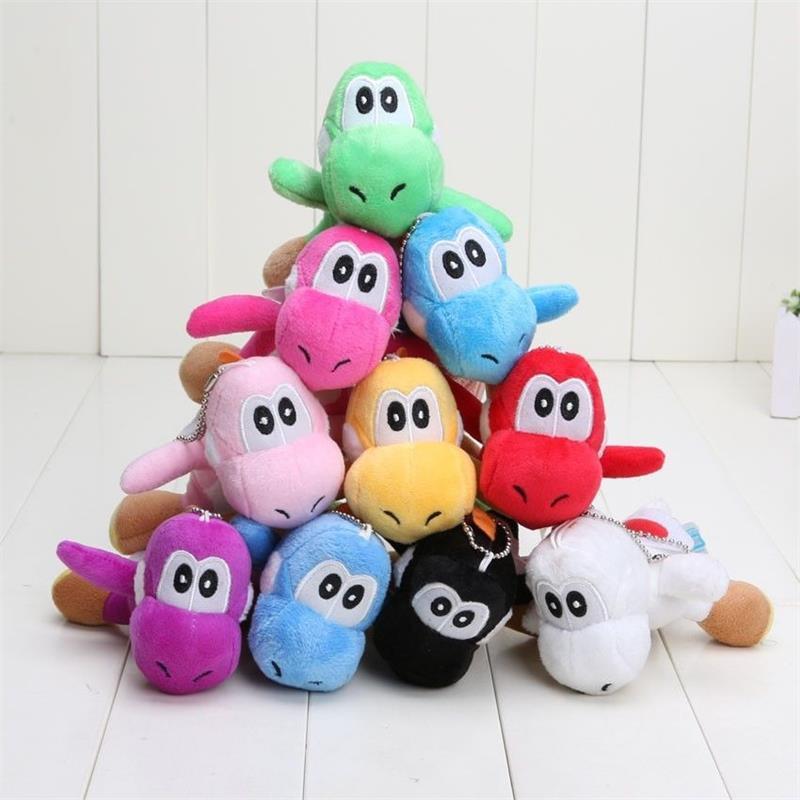 Porte-clés Peluche Yoshi Vert Super Mario Bros Jouet en Peluche Doux Pour Collectionneurs
