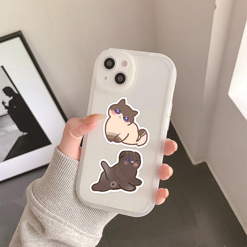

50Pcs Cute Cartoon Cat Stickers Graffiti For Travel Luggage Scrapbook Guitar Laptop Phone Skateboard Bike 50Pcs