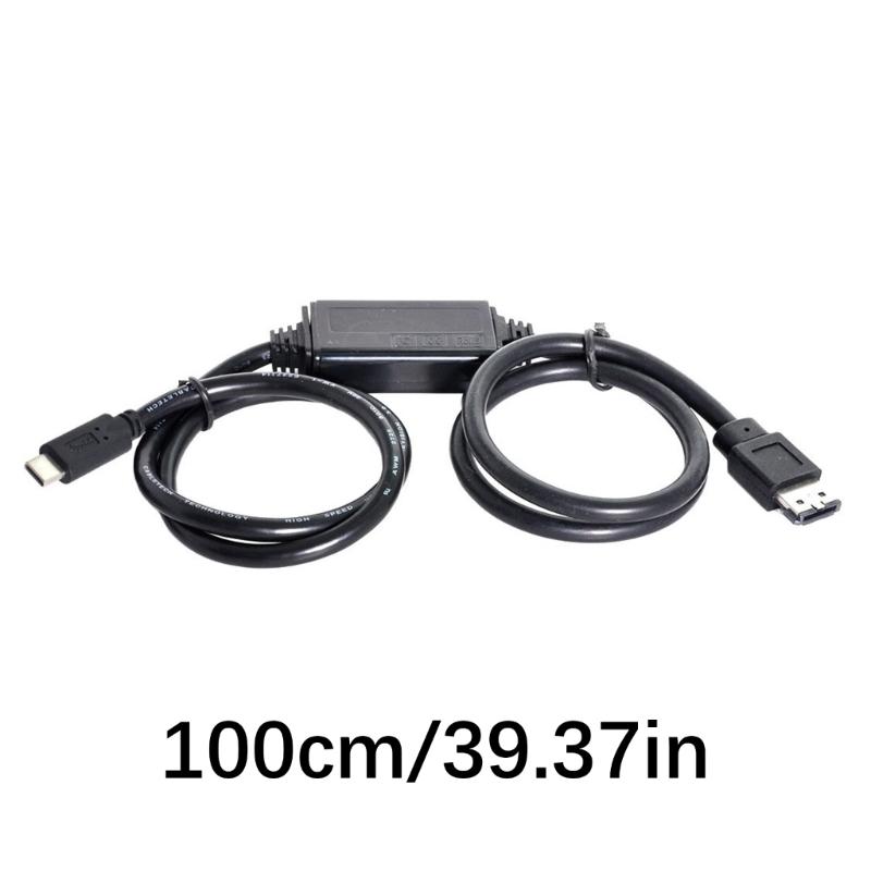Computer ESATA Converters Cable With USB Type C Interfaces 5V Power Supply 5Gbps Data Transfer For External Storage Units