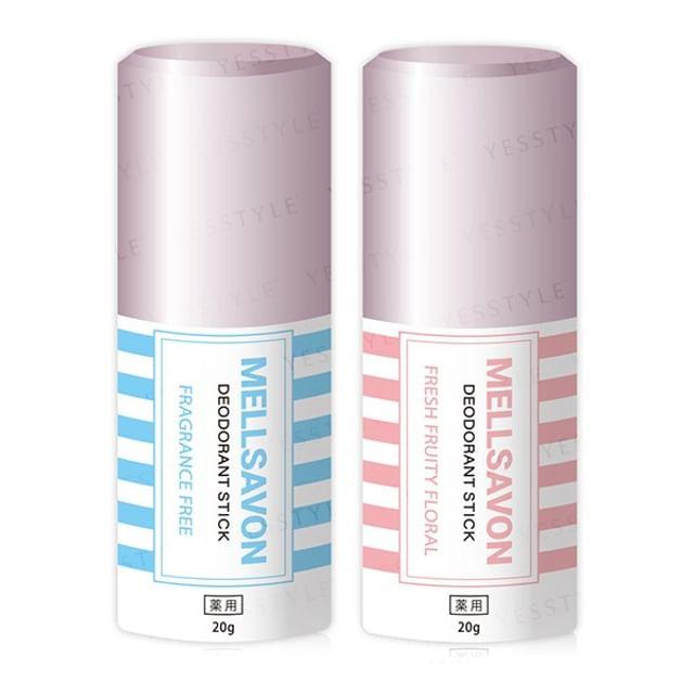 Mellsavon - Medicated Deodorant Stick Fragrance Free - 20g