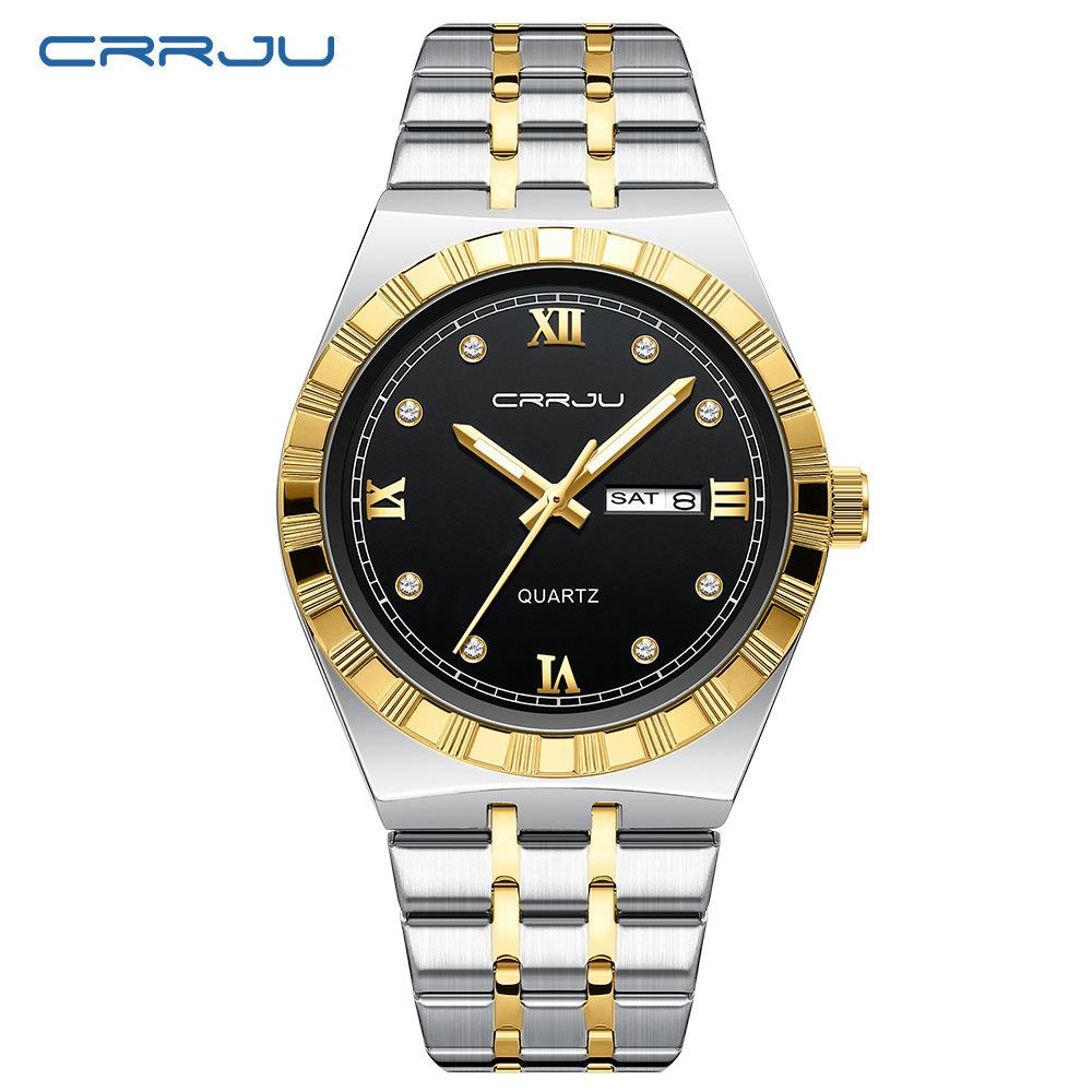 Man Watch Quartz Watch Luxury Waterproof Luminous Date Week Stainless Steel Mens Watch Male Relógios Masculino Reloj Hombre