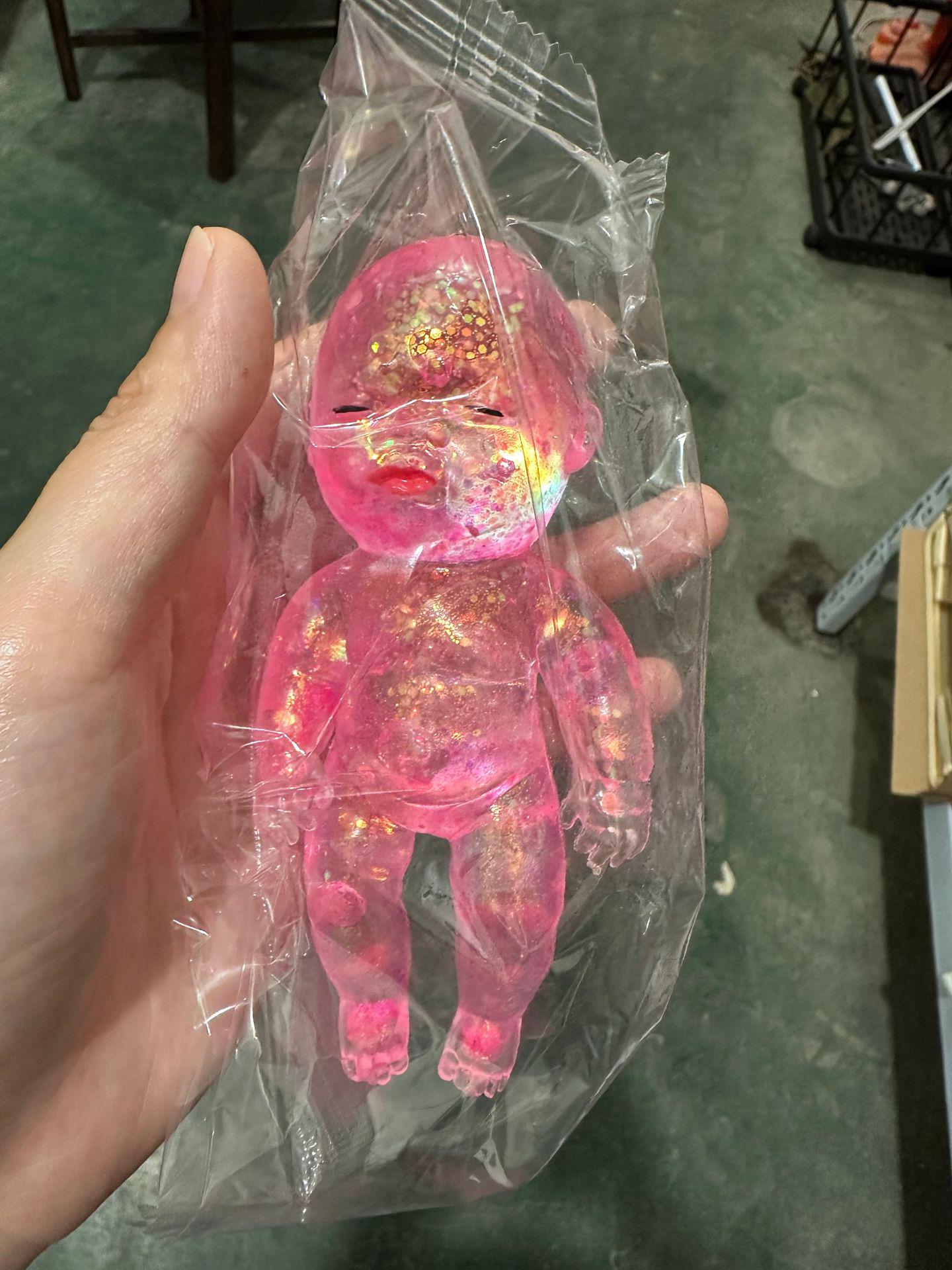 Colorful Little Candy Man Decompression Squeeze Toy - Four-Color Malt Candy Doll розовый