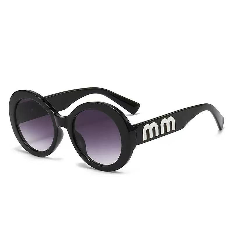 Luxury Mm Fashion Women Sunglasses Stylish Brand Round Designer Glasses Glamour Female Trending Eyewear Uv400