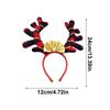 Cute Christmas Hair Band Antler Striped Bow Deer Antlers Headband For Adult Women Toddler Kid Girl Party Cosplay Photo Props