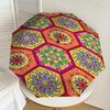 1PC Mandala PatternsAutomatic Open/Close Umbrella with Windproof, 8-Rib Sturdy Canopy, Durable Ribs, Fashionable Design, Outdoor Accessory, Fun Prin,