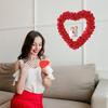 28cm Red Pink Heart Wreath for Valentine Wedding Party Decor