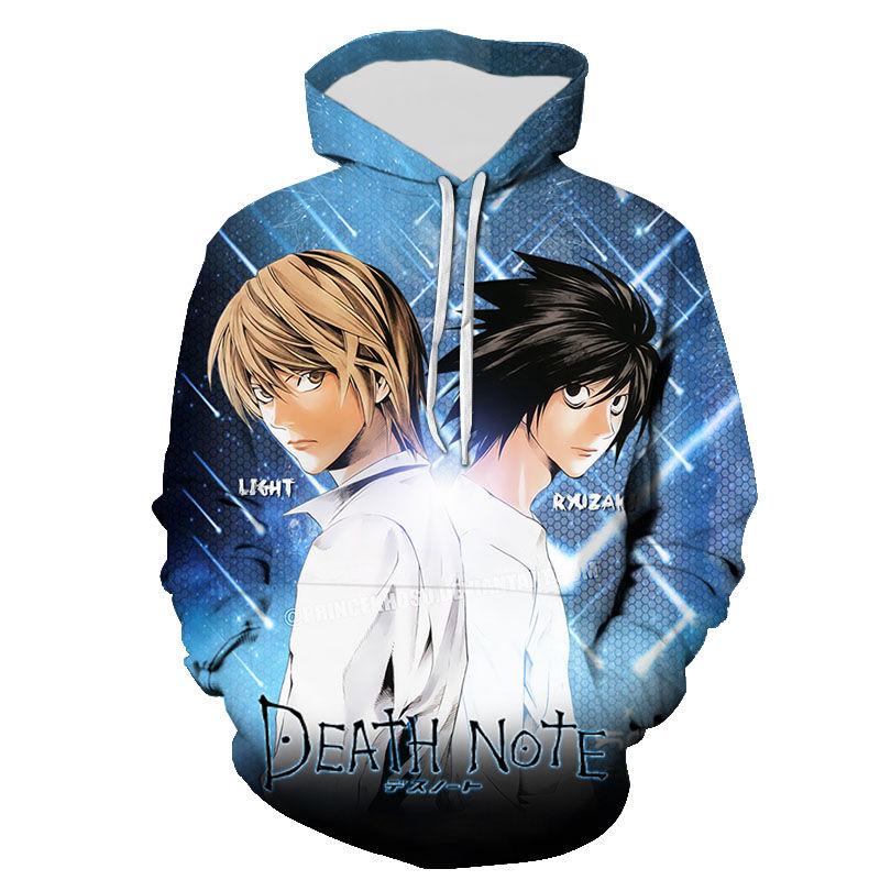 New Casual Hoodies Death Note Fashion Men Women Children 3D Printed Sweatshirts Streetwear Boy Girl Kids Pullover Tops