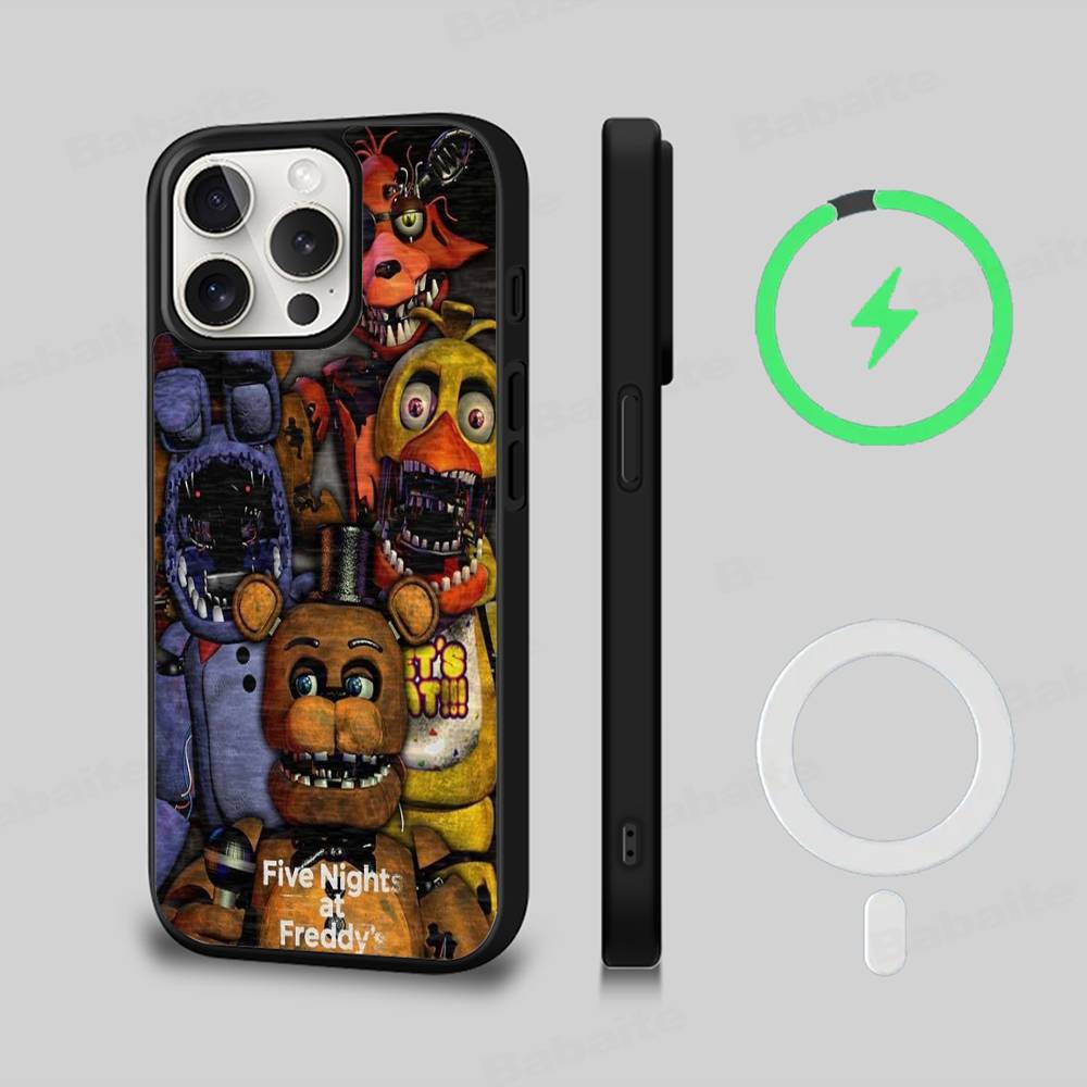 F-FNAF Five-nights-At-Freddys Magnetic For Magsafe Phone Case For iPhone 17 Air 16 Pro Max 15 14 13 12 11 Protective Cover