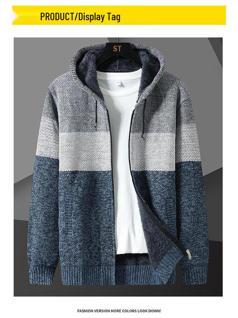 Cardigan en laine tricotée velours pour homme Automne/Hiver