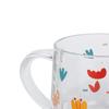 Cartoon Glass Cup Drinking Mug Tea Camping with Handle Juice Teacup Water