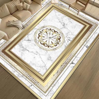 Living Room Golden Luxury Carpet European Decoration Large Area Rugs 200x300 Cm Sofa Area Bedroom Decor Non-slip Floor Mat