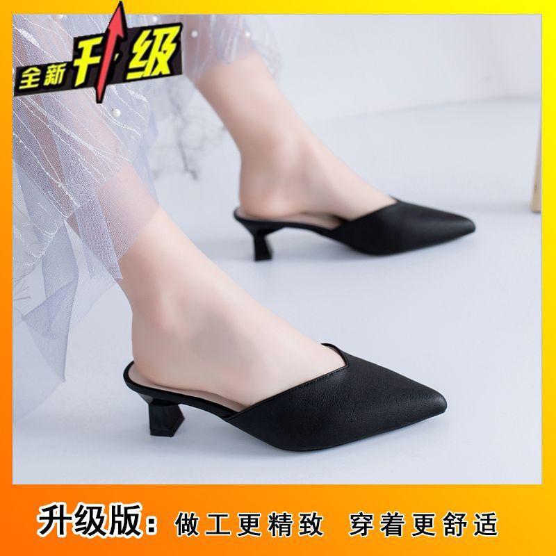 Retro French Bag Head Pointed High Heels Women's 2025 Summer New Evening Breeze Gentle with Skirt Thick Heel Sandals