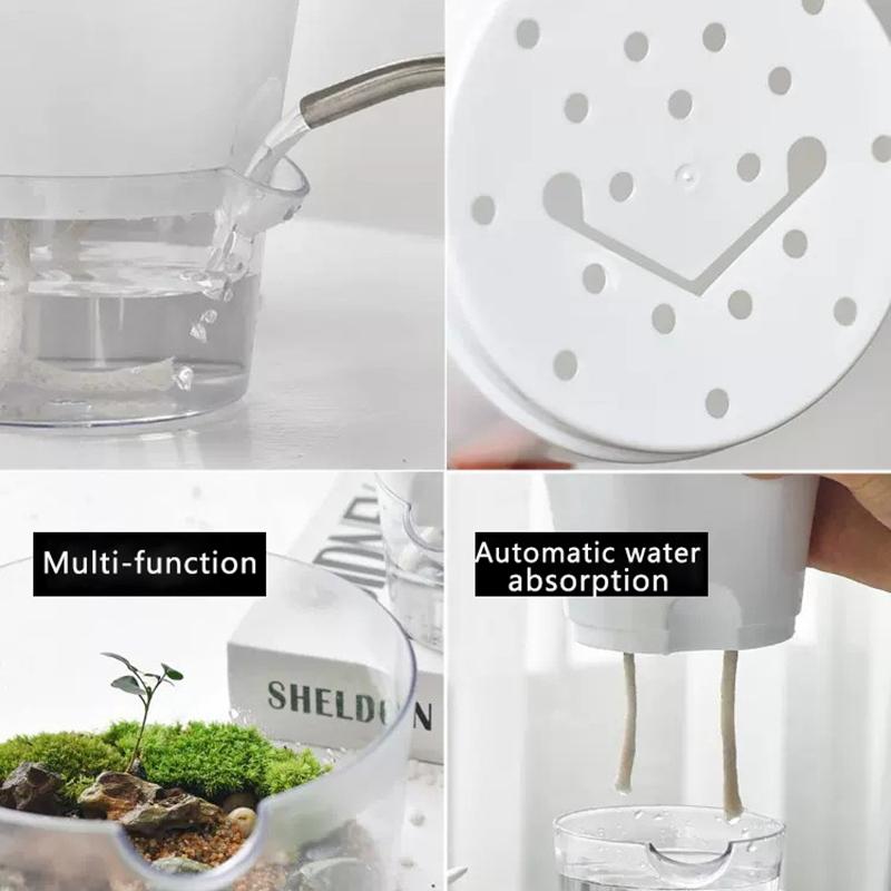 Mini Hydroponik Blumentopf Haus Vase Dekor Transparent Imitation Kunststoff Erdelose Pflanzentöpfe Grüne Pflanzen Topf Für Zuhause