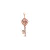 Pandora Noble Heart Key Pendant Women Jewelry Rose-Gold 387725