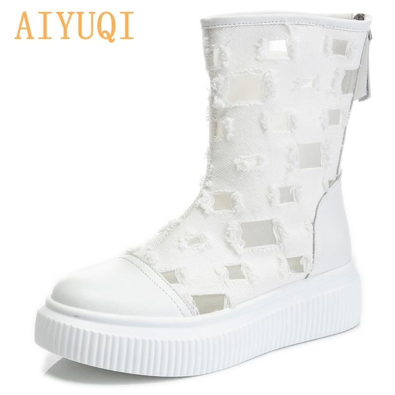 Martin Boots Mujer Verano Hollow Transpirable Hole Botas Mujer Tendencia  Moda Lona Botas Damas comprar a buen precio — entrega gratuita, reseñas  reales con fotos — Joom