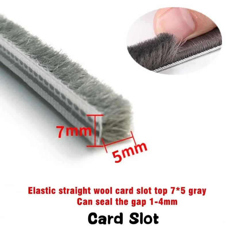 10M Slide-in Door Window Weather Stripping Soundproof Brush Strip Card Slot Pile Weatherstrip for Door Frame Windows Sash Sealer