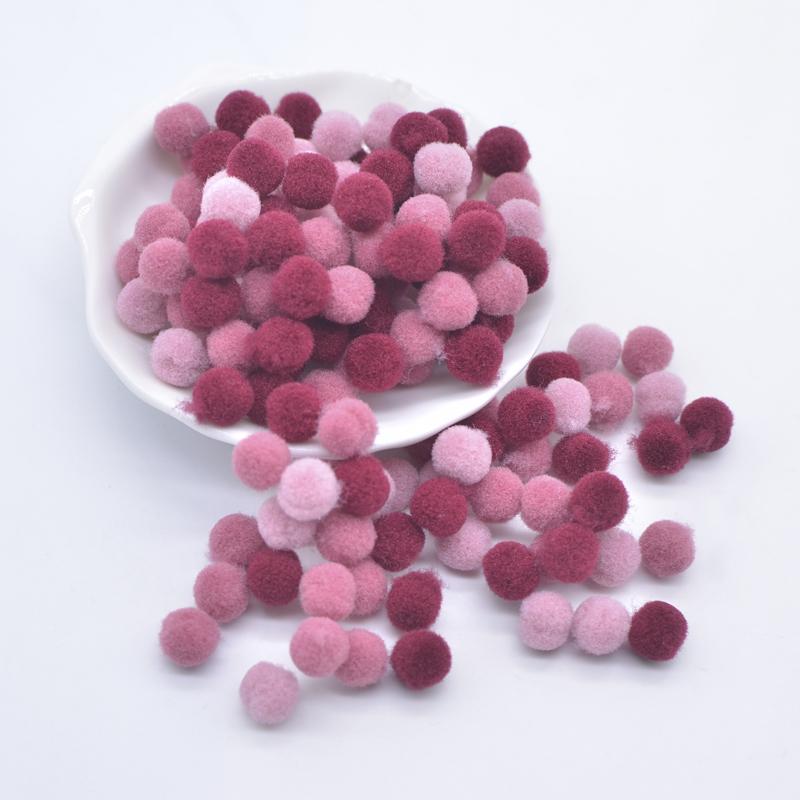 200Pcs 8mm Colorful Elastic Ball DIY Sewing On Patches Home Decoration Appliques Crafts Accessories